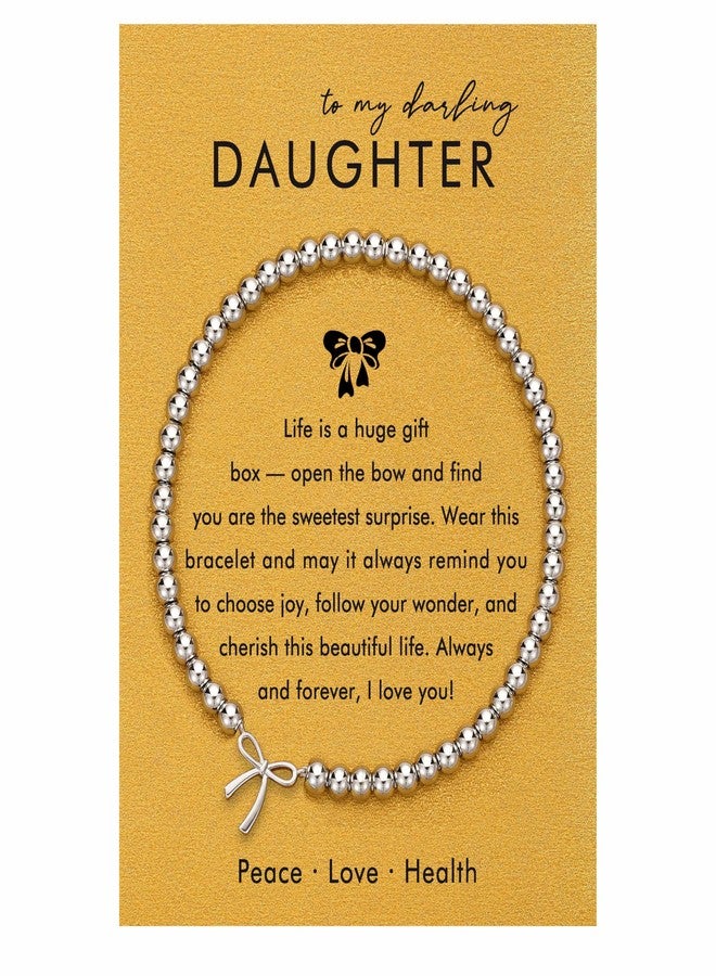 Baydurcan Daughter Gifts from Mom Dad Birthday Gifts for Daughter bow bracelet Birthday Graduation Christmas Gift - Image 1